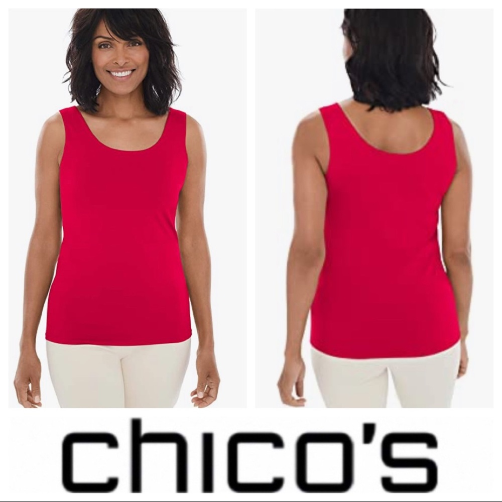 Chico's Red Travelers Tank Top